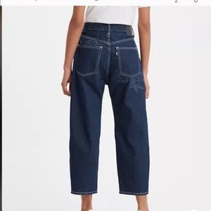 Levi's Made Crafted Barrel Crop Embroidered Jeans